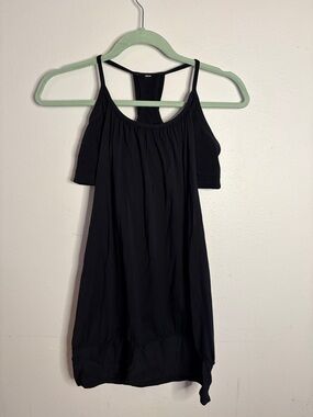 LuLuLemon Black Cold-Shoulder Tank Top